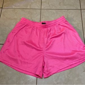 Hot pink work out shorts. Never worn